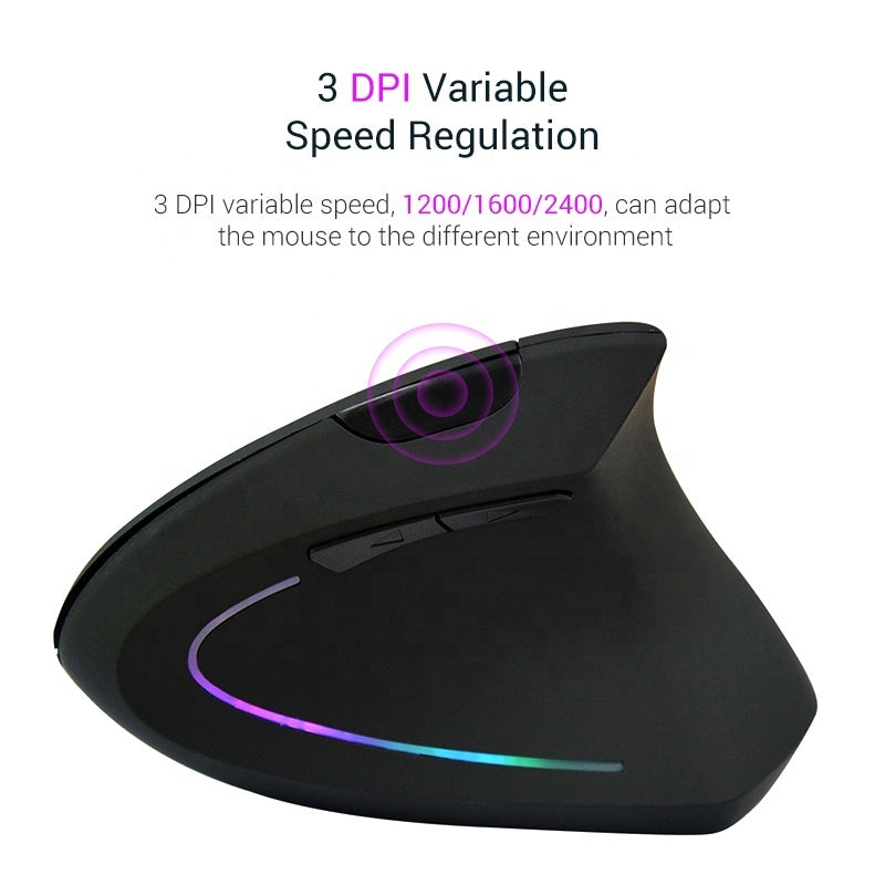 Rechargeable 2.4G Wireless Vertical Mouse