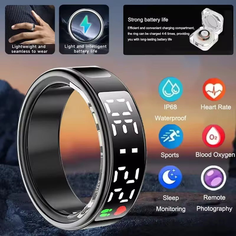 Smart Ring With Display Screen Touch Flip Smart Finger